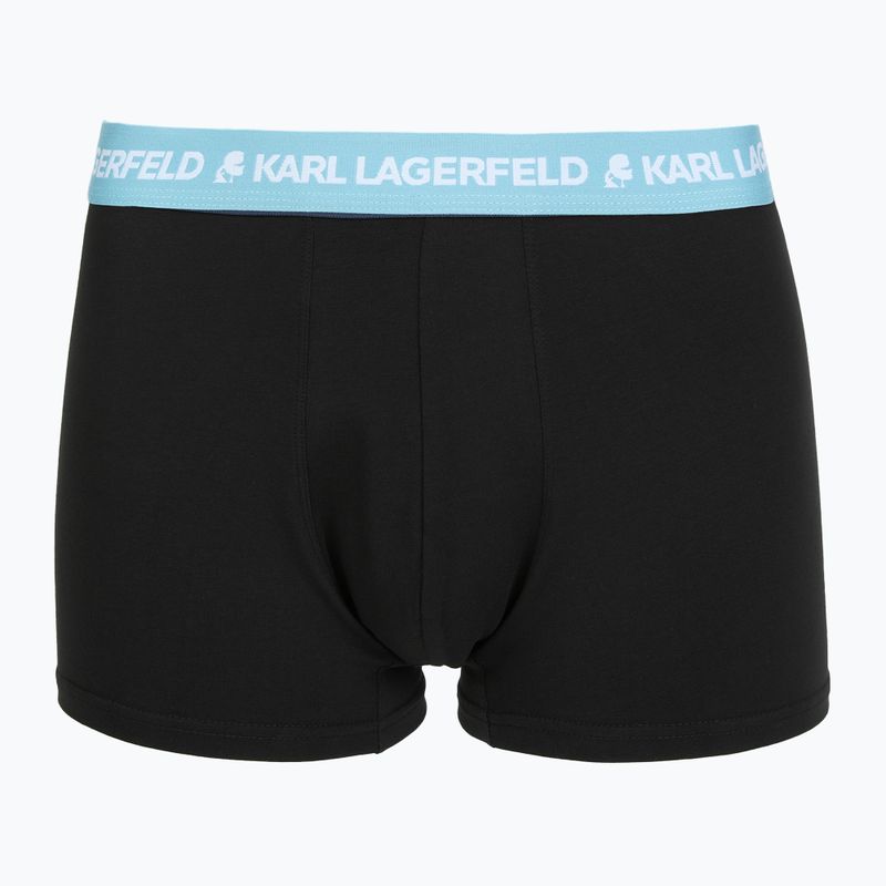 Pánské boxerky KARL LAGERFELD Logo Trunk Colorband 3 páry dark sea/indigo/blue 2