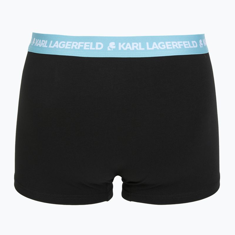 Pánské boxerky KARL LAGERFELD Logo Trunk Colorband 3 páry dark sea/indigo/blue 3