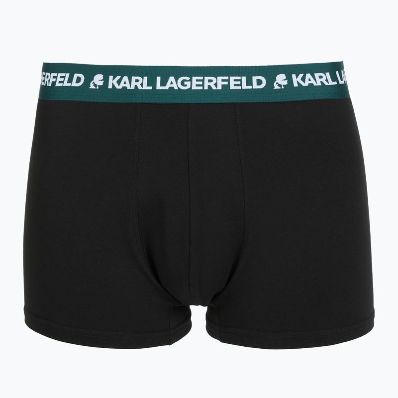 Pánské boxerky KARL LAGERFELD Logo Trunk Colorband 3 páry dark sea/indigo/blue 4