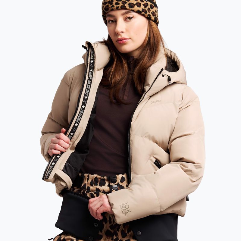 Dámská snowboardová bunda Protest PRTPreppydos Zipshift bamboobeige 4