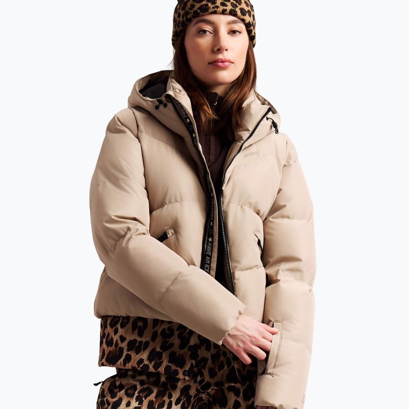 Dámská snowboardová bunda Protest PRTPreppydos Zipshift bamboobeige 5