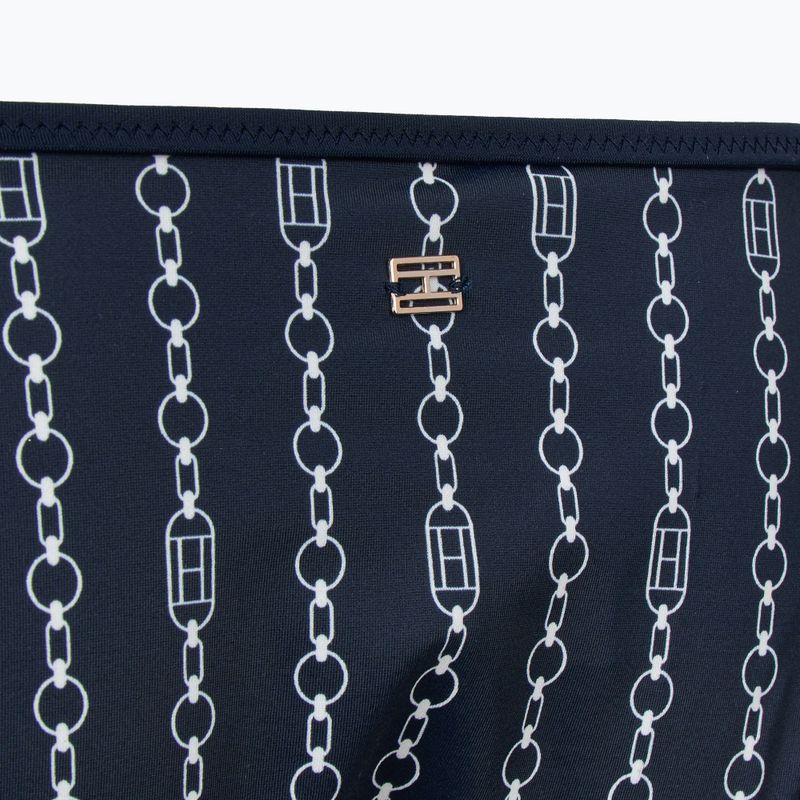 Spodní díl plavek Tommy Hilfiger Cheeky String  Side Tie Print flag chain dark night navy 3