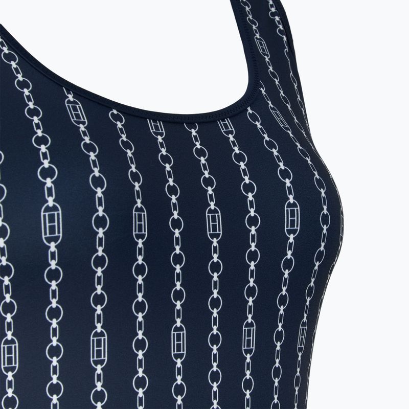 Dámské jednodílné plavky Tommy Hilfiger One Piece Print (Ext) flag chain dark night navy 3