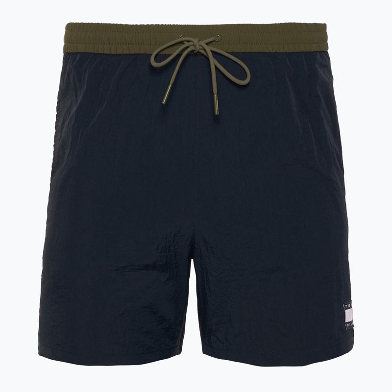 Pánské plavecké šortky Tommy Hilfiger Medium Drawstring desert sky