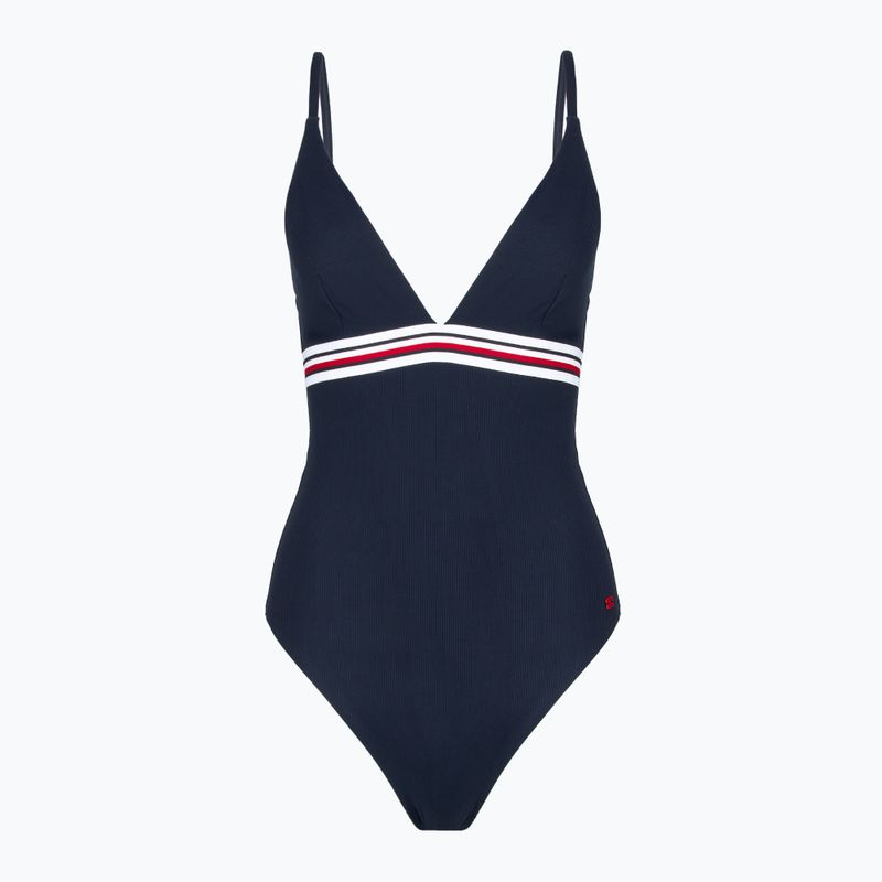 Dámské jednodílné plavky Tommy Hilfiger Triangle One PieceRp Ext dark night navy
