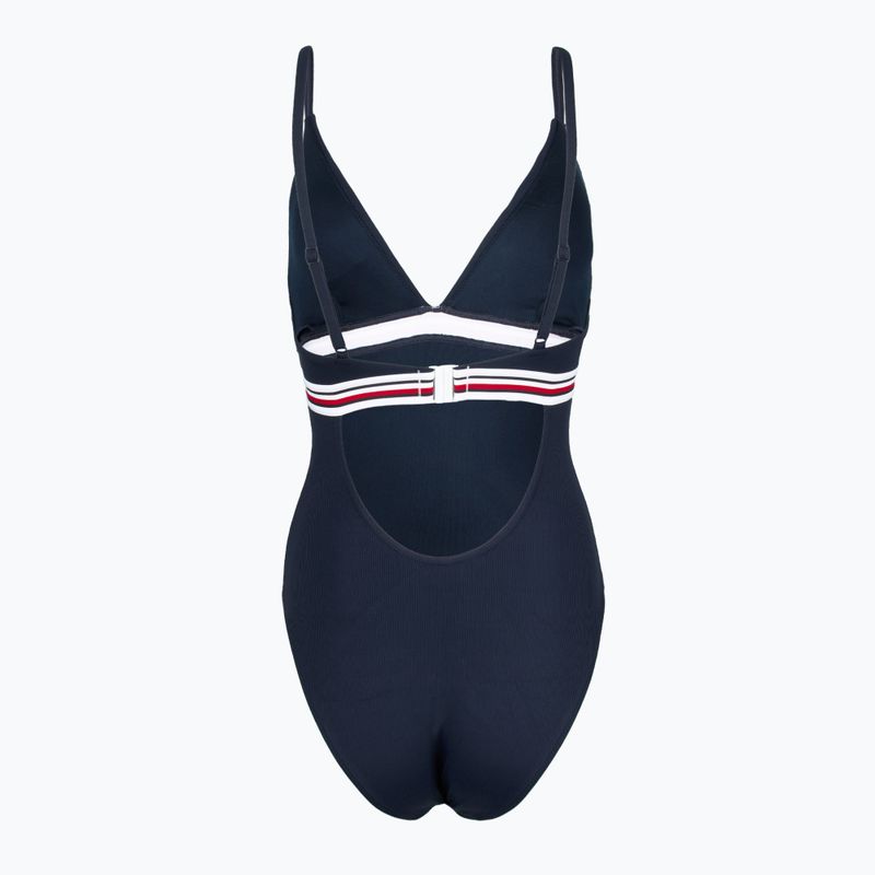 Dámské jednodílné plavky Tommy Hilfiger Triangle One PieceRp Ext dark night navy 2