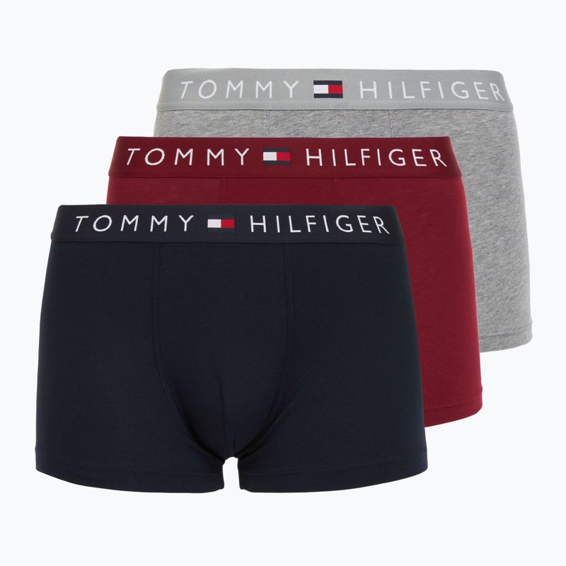 Pánské boxerky Tommy Hilfiger UM0UM03521 3 páry desert sky/mid grey heather/red