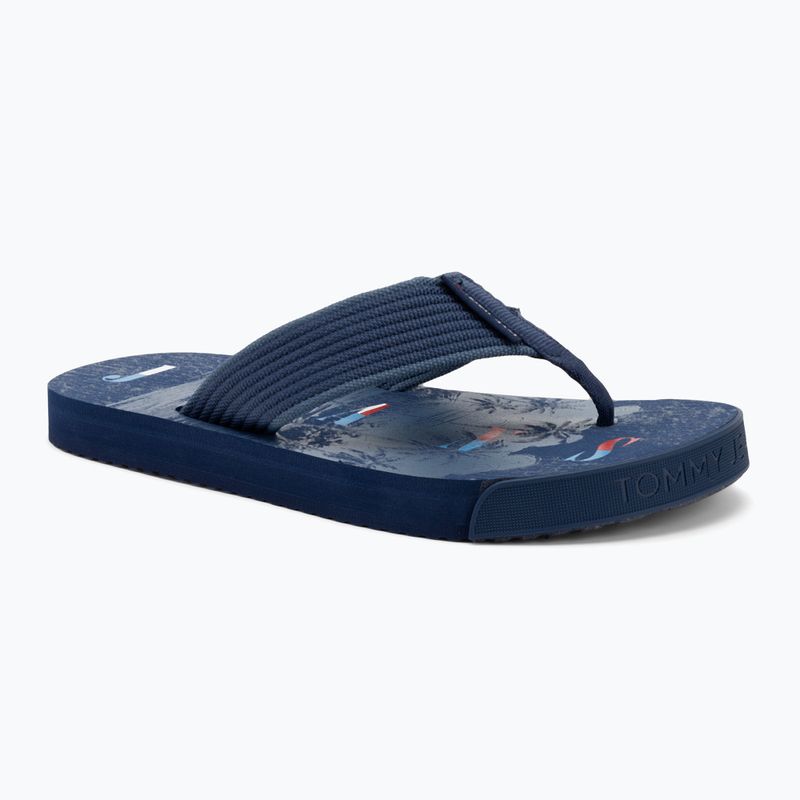 Pánské žabky Tommy Jeans Elevated Beach Sandal velvet blue