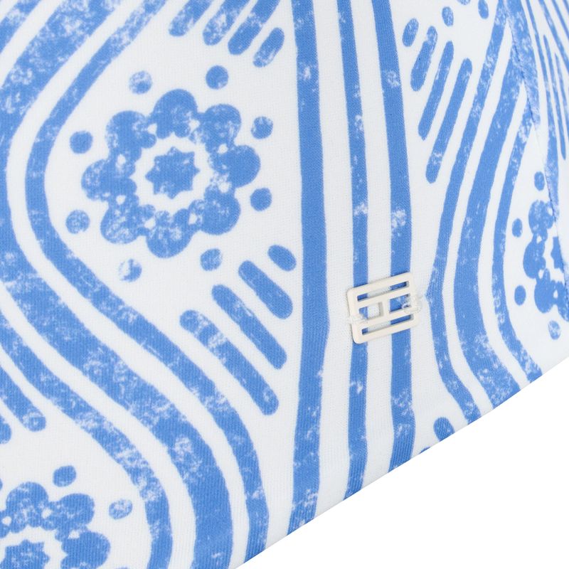 Dámské jednodílné plavky Tommy Hilfiger Straight Neck Print floral stripe blue spell 4