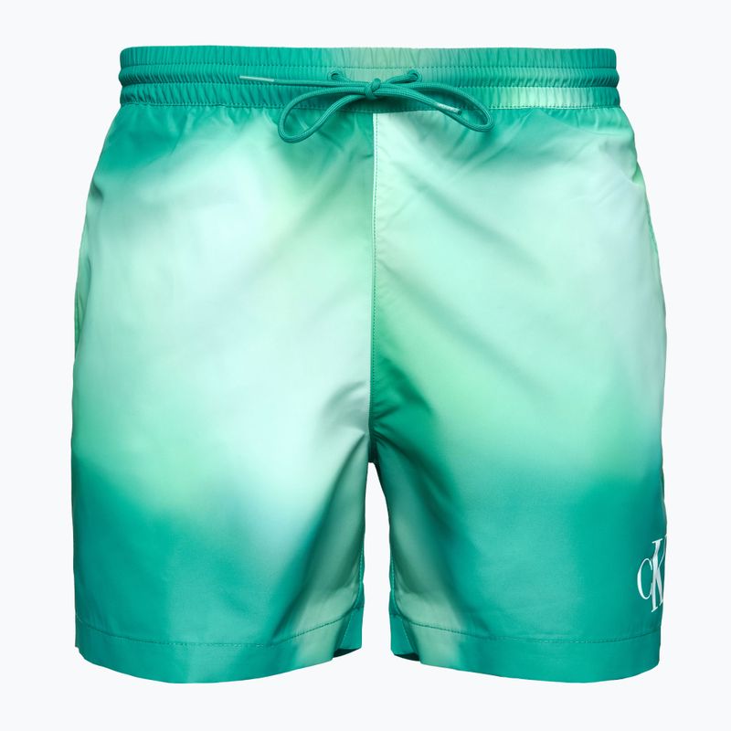 Pánské plavecké šortky Calvin Klein KM0KM01162 Medium Drawstring-Print ombre blue