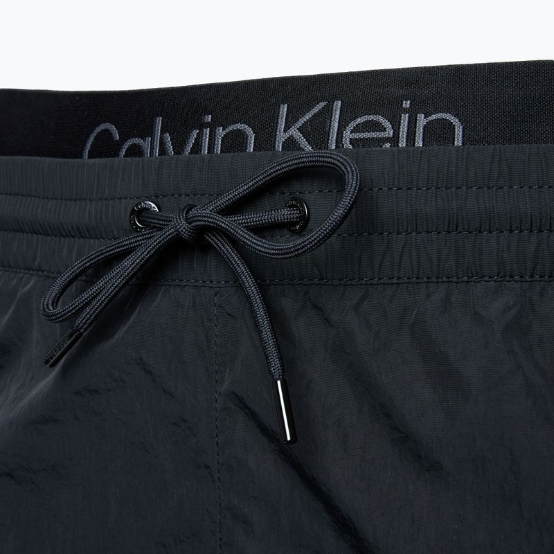 Pánské plavecké šortky Calvin Klein KM0KM01081 Medium Double Waist Strap black 3