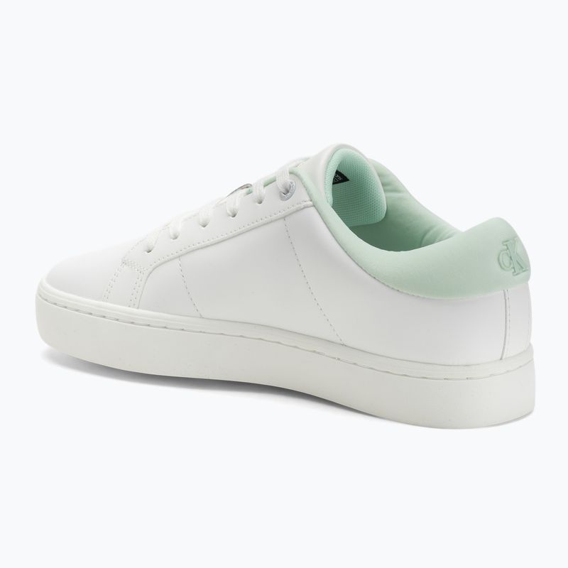 Dámské boty Calvin KleinYW0YW01444 Classic Cupsole Lowlaceup Lth Wn bright white/moonlight jade 3