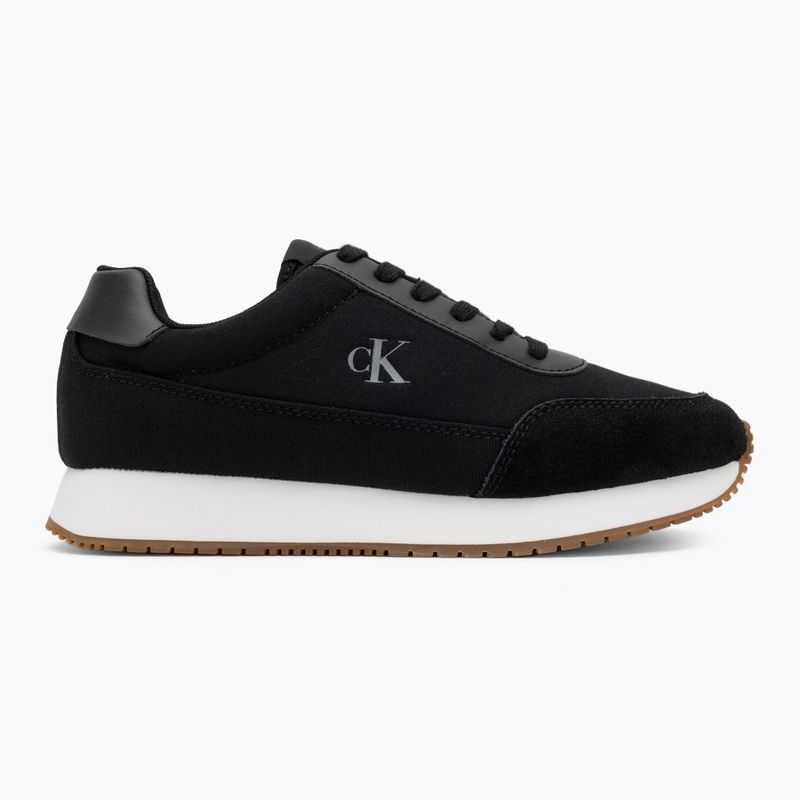 Dámské boty Calvin KleinYW0YW01888 Retro Runner Low Laceup Canvas black/bright white 2