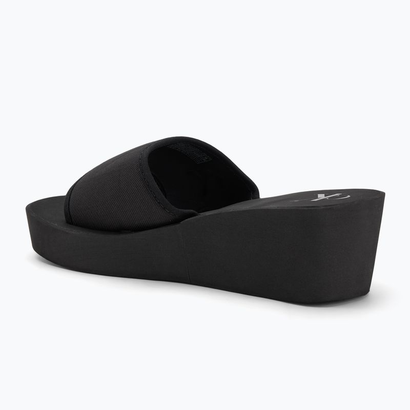 Dámské nazouváky Calvin Klein YW0YW01725 Beach Wedge Slide Canvas triple black 3