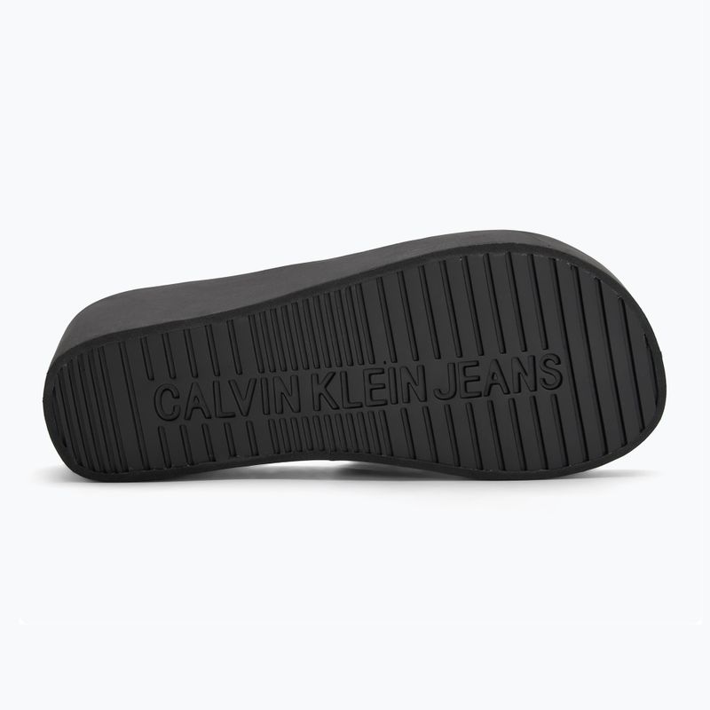 Dámské nazouváky Calvin Klein YW0YW01725 Beach Wedge Slide Canvas triple black 4