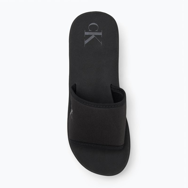 Dámské nazouváky Calvin Klein YW0YW01725 Beach Wedge Slide Canvas triple black 5