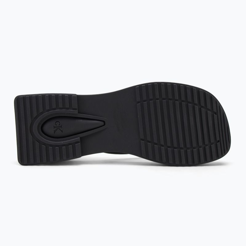 Dámské žabky Calvin Klein YW0YW01716 Sq Low Wedge Sandal Stitch triple black 4