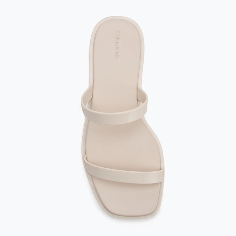 Dámské nazouváky Calvin Klein HW0HW02417 Double Bar Slide - Jelly turtle dove 5