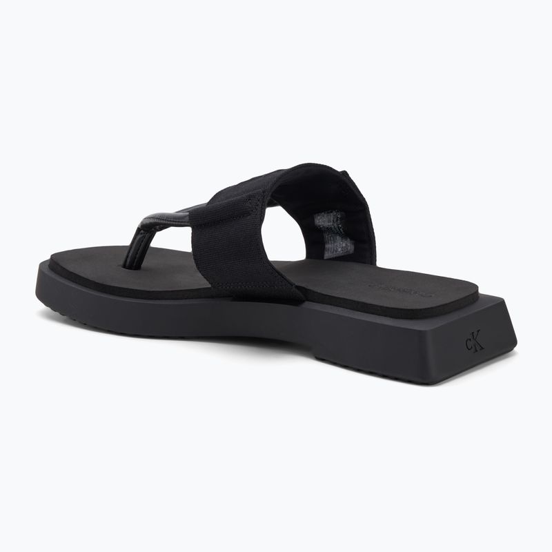 Dámské žabky Calvin Klein YW0YW01717 Sq Low Wedge Sandal Rope triple black 3