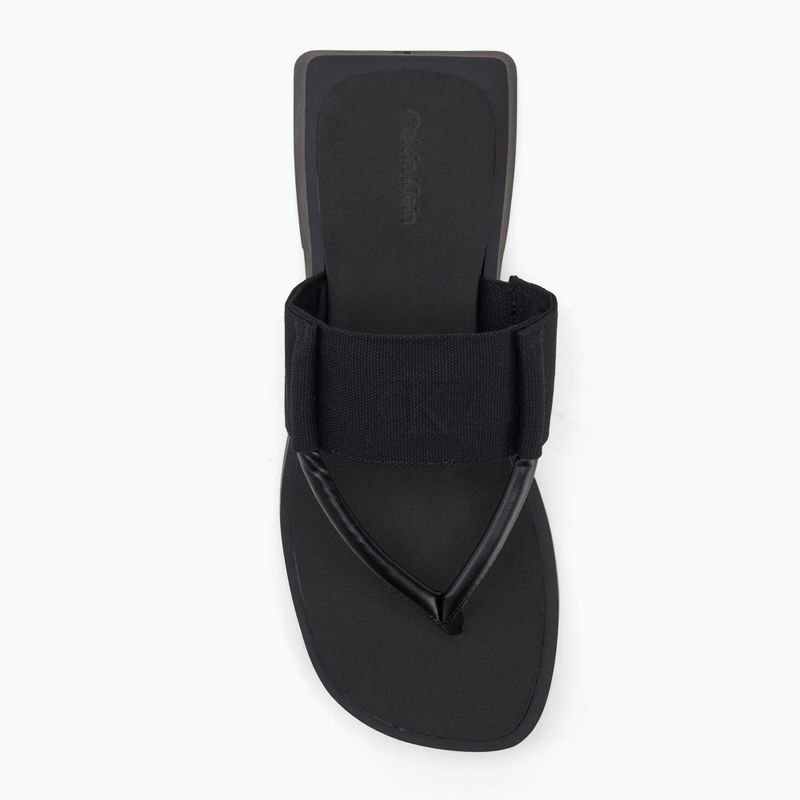 Dámské žabky Calvin Klein YW0YW01717 Sq Low Wedge Sandal Rope triple black 5