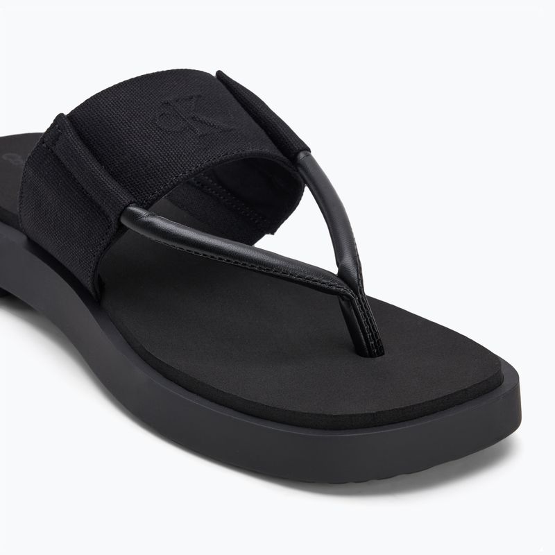 Dámské žabky Calvin Klein YW0YW01717 Sq Low Wedge Sandal Rope triple black 7
