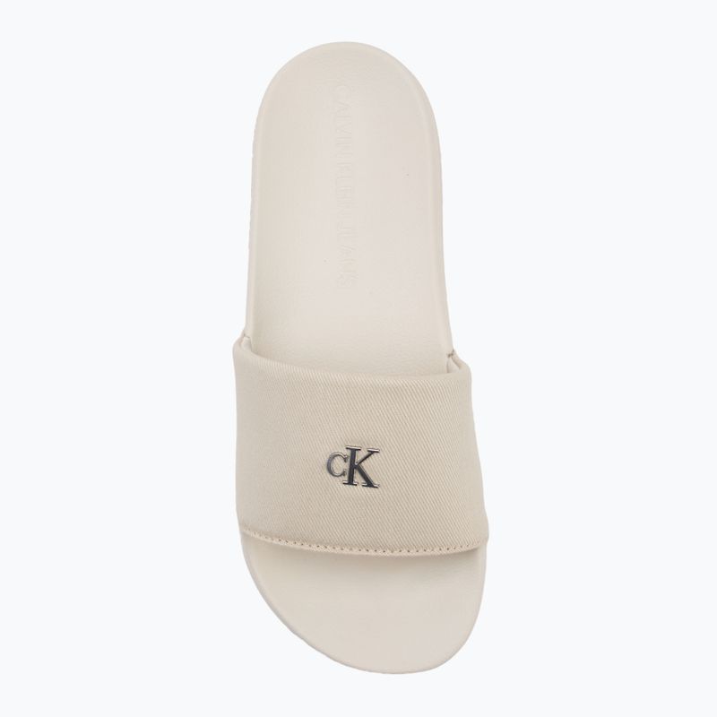 Dámské nazouváky Calvin Klein YW0YW01713 Slide Monogram Hardware turtle dove 5