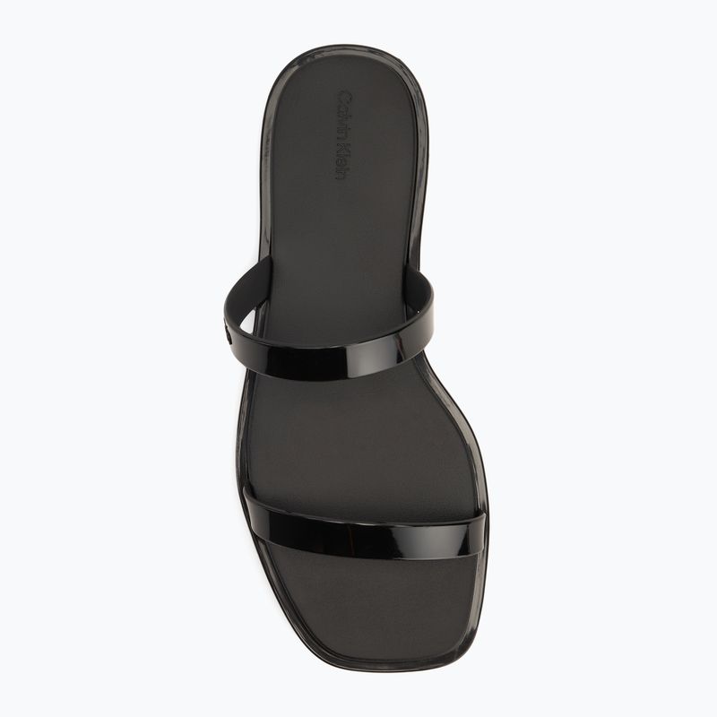 Dámské nazouváky Calvin Klein HW0HW02417 Double Bar Slide - Jelly black 5