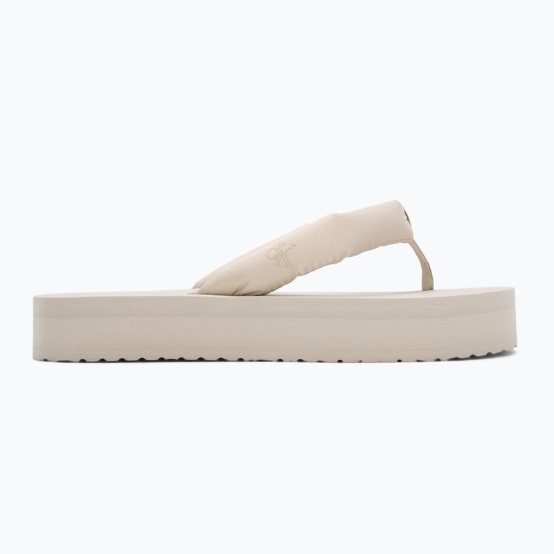 Dámské žabky Calvin Klein YW0YW01723 Beach Sandal Flatform Ttxr Satin triple eggshell 2