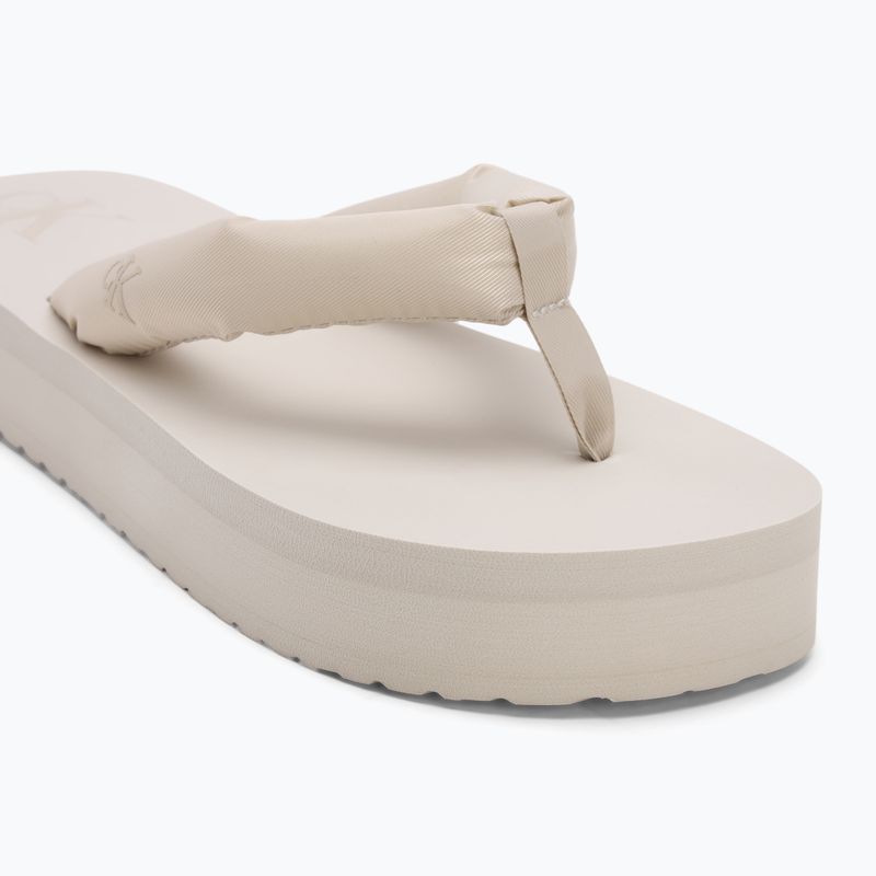Dámské žabky Calvin Klein YW0YW01723 Beach Sandal Flatform Ttxr Satin triple eggshell 7