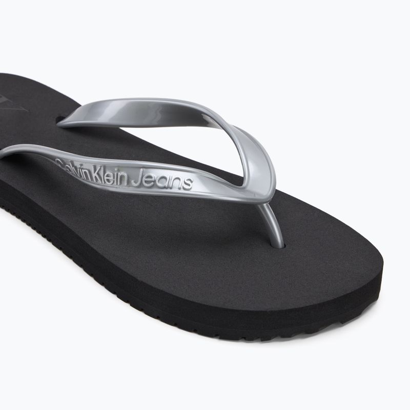 Dámské žabky Calvin Klein YW0YW01719 Beach Sandal Monologo Tpu black/silver 7