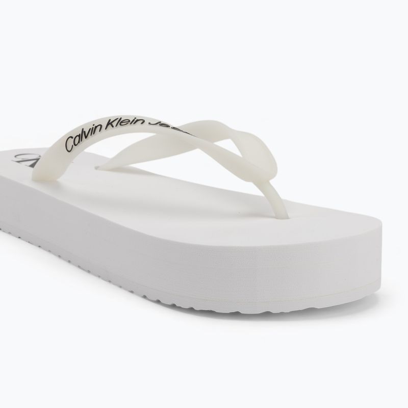 Dámské žabky Calvin Klein YW0YW01830 Beach Sandal Flatform Tpu bright white/black 7