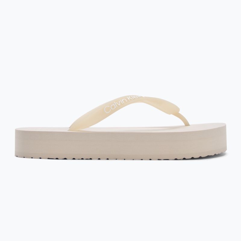 Dámské žabky Calvin Klein YW0YW01830 Beach Sandal Flatform Tpu eggshell/bright white 2