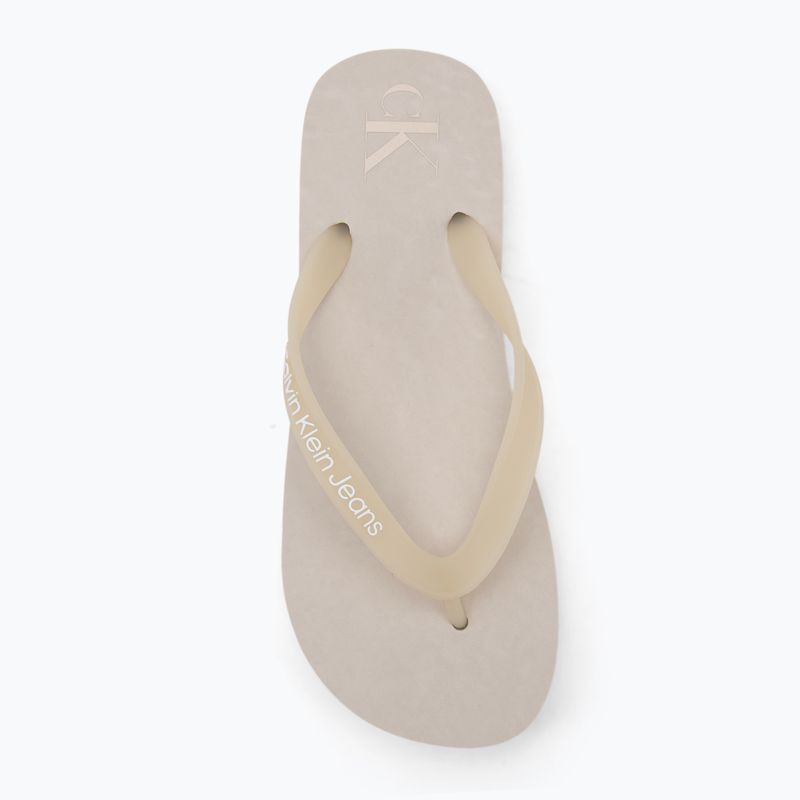 Dámské žabky Calvin Klein YW0YW01830 Beach Sandal Flatform Tpu eggshell/bright white 5