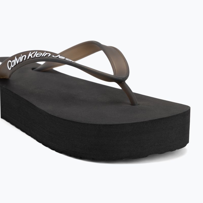 Dámské žabky Calvin Klein YW0YW01830 Beach Sandal Flatform Tpu black/bright white 7