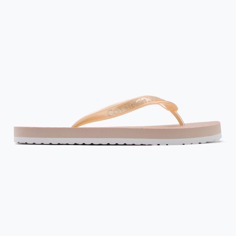 Dámské žabky Calvin Klein YW0YW01720 Thong+ Tpu Metallic whisper pink/bright white 2