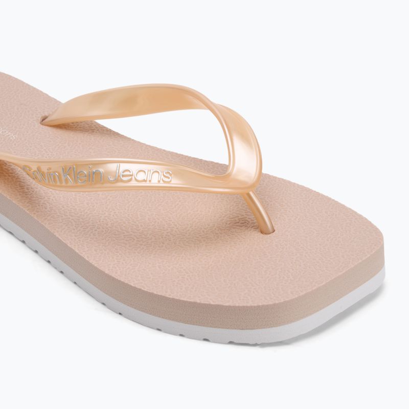 Dámské žabky Calvin Klein YW0YW01720 Thong+ Tpu Metallic whisper pink/bright white 7