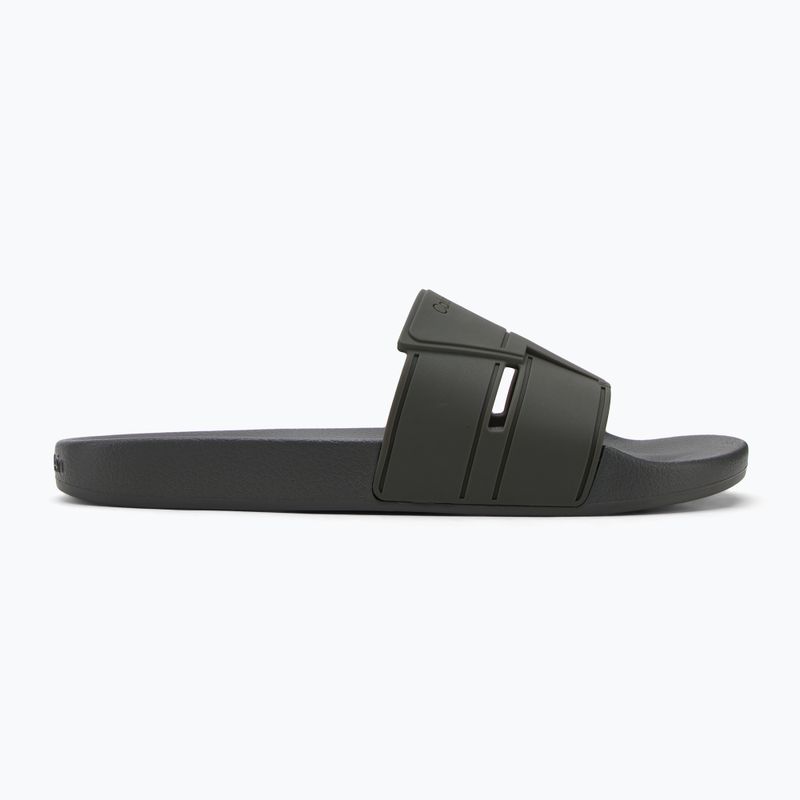 Pánské žabky Calvin Klein HM0HM01752 Pool Slide Double T dark olive 2