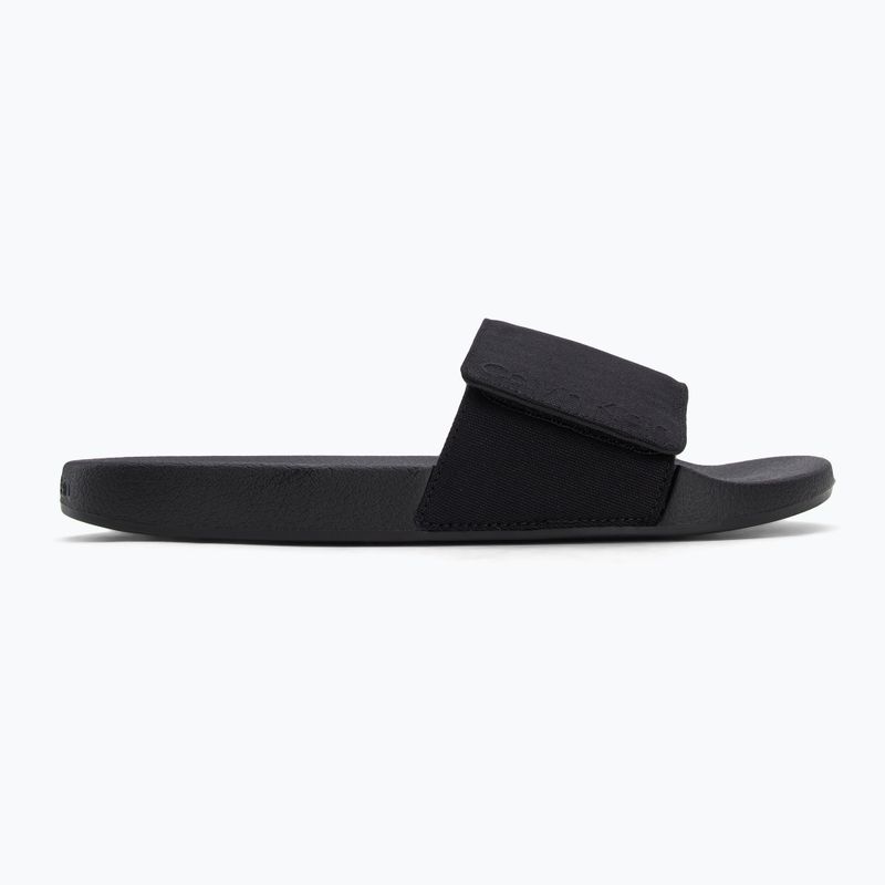 Pánské žabky Calvin Klein HM0HM01749 Adj Pool Slide Canvas Logo black 2
