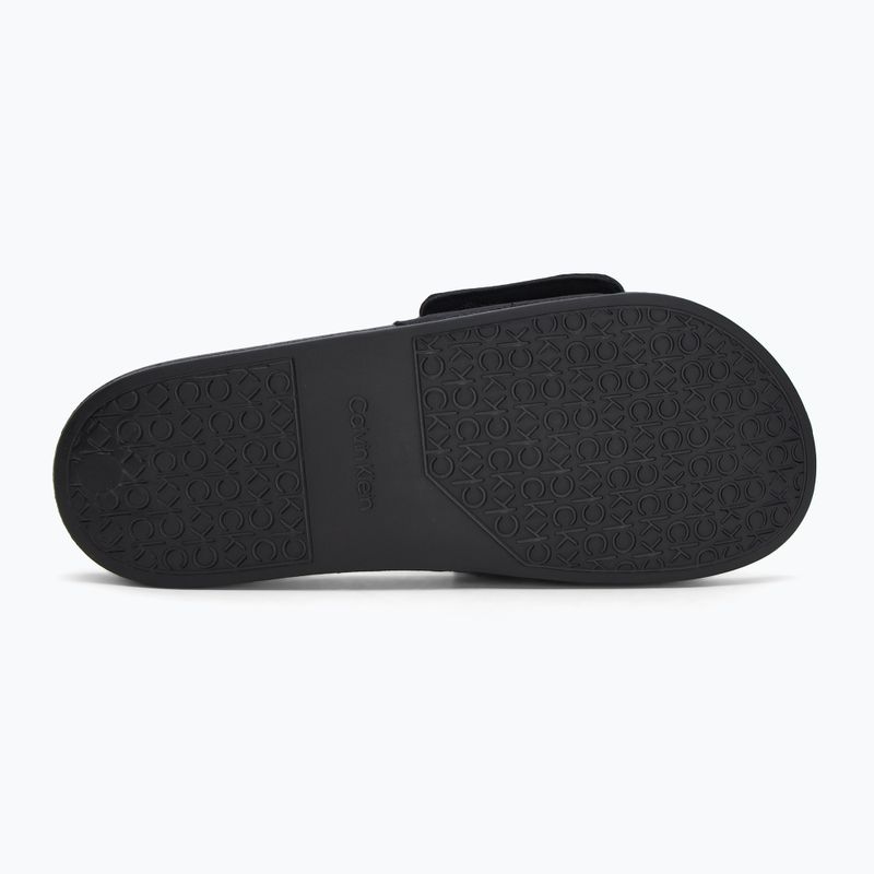 Pánské žabky Calvin Klein HM0HM01749 Adj Pool Slide Canvas Logo black 4