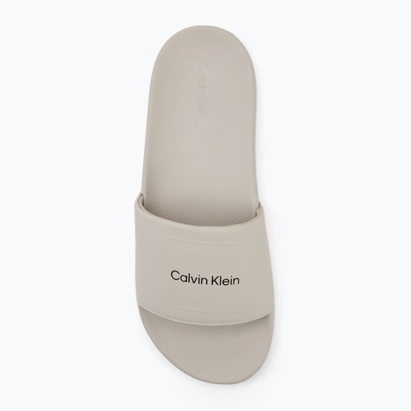 Pánské žabky Calvin Klein HM0HM01754 Pool Slide Ck Square feather grey 5