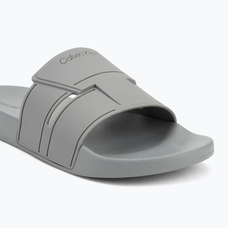 Pánské žabky Calvin Klein HM0HM01752 Pool Slide Double T granite road 7