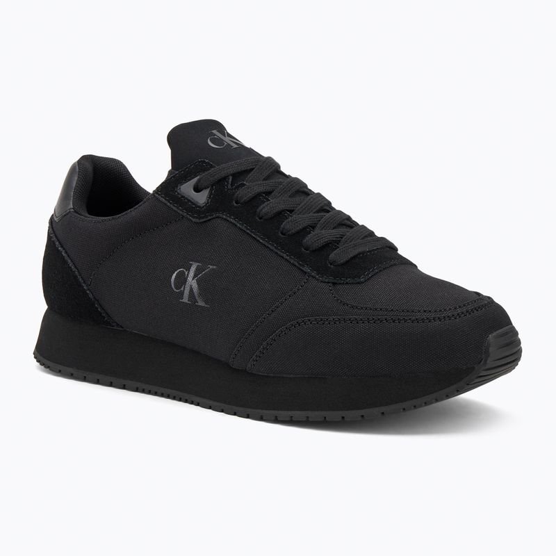 Pánské boty Calvin Klein YM0YM01217 Runner Sock Laceup Mg Canvas triple black