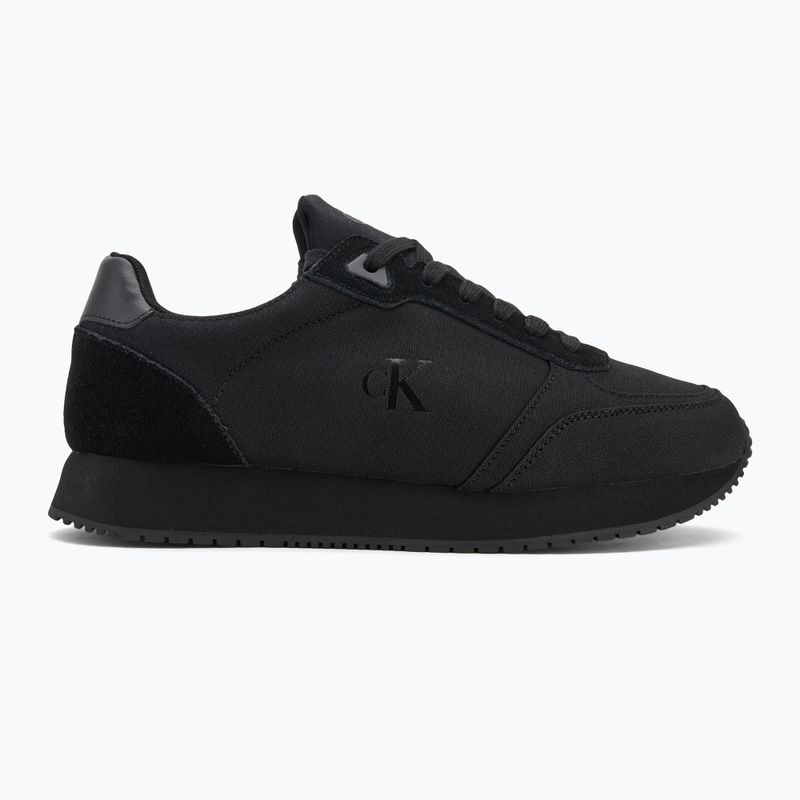 Pánské boty Calvin Klein YM0YM01217 Runner Sock Laceup Mg Canvas triple black 2