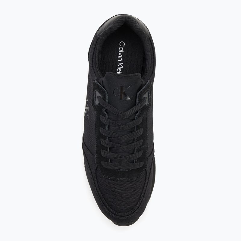 Pánské boty Calvin Klein YM0YM01217 Runner Sock Laceup Mg Canvas triple black 5