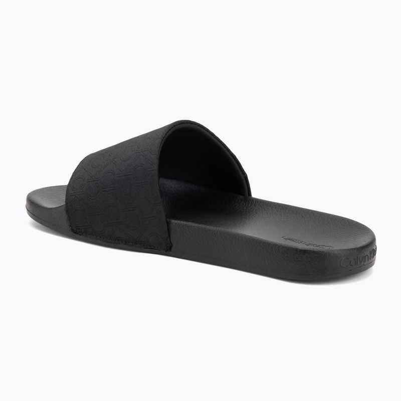 Pánské žabky Calvin Klein HM0HM01762 Pool Slide Jaq Mono black mono jacquard 3