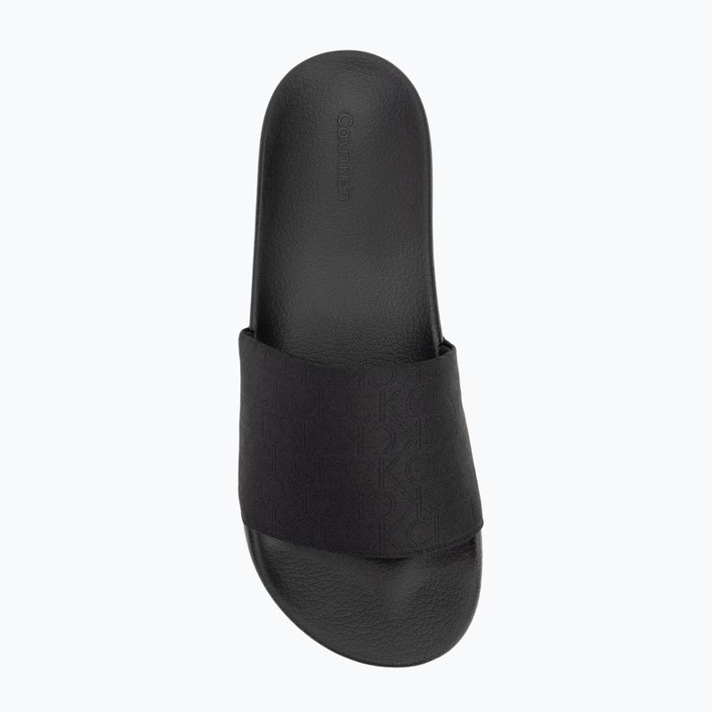 Pánské žabky Calvin Klein HM0HM01762 Pool Slide Jaq Mono black mono jacquard 5