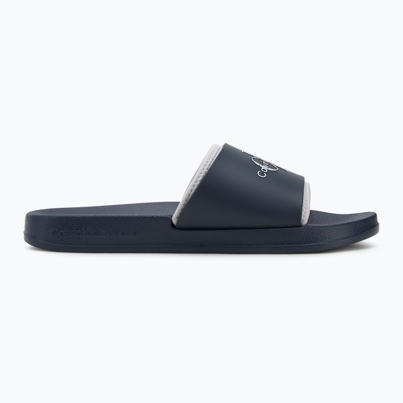 Pánské žabky Calvin Klein YM0YM00361 Slide Rubber Neoprene Monologo navy/oyster mushroom 2