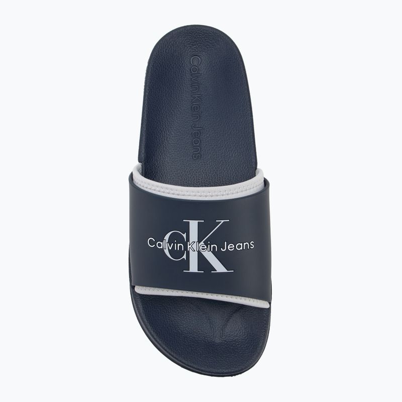 Pánské žabky Calvin Klein YM0YM00361 Slide Rubber Neoprene Monologo navy/oyster mushroom 5