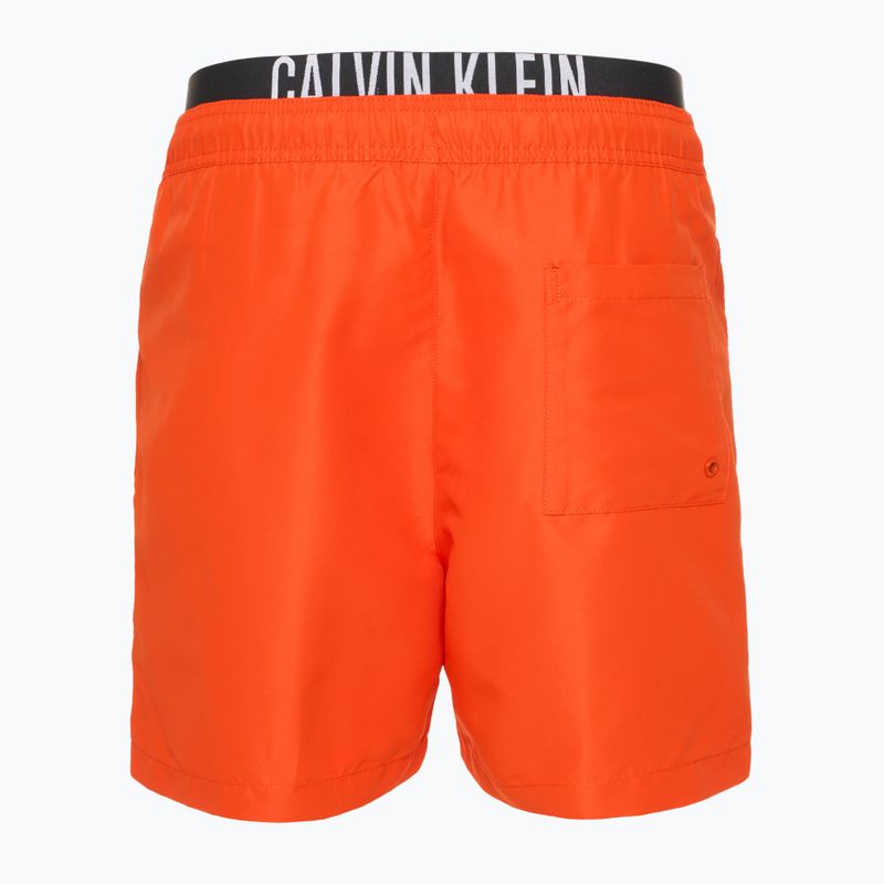 Pánské plavecké šortky Calvin Klein KM0KM01093 Intense Power Medium Double WB flamingo chili 2