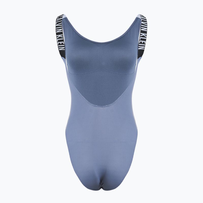 Dámské jednodílné plavky Calvin Klein KW0KW02754 Intense Power Rib Scoop Back One Piece-RP grisaille 2